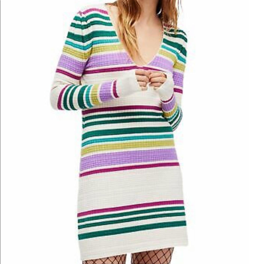 Free People Gidget Knit Sweater Dress NWOT